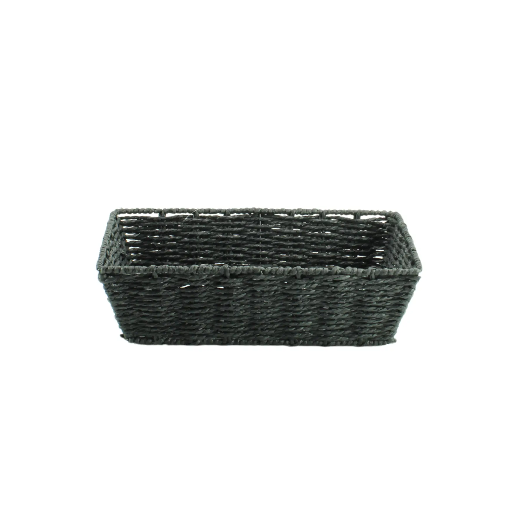 TR250 - Small Black Paper Rope Tray 2 Gadsby TR250 Small Black Paper Rope Tray - Front