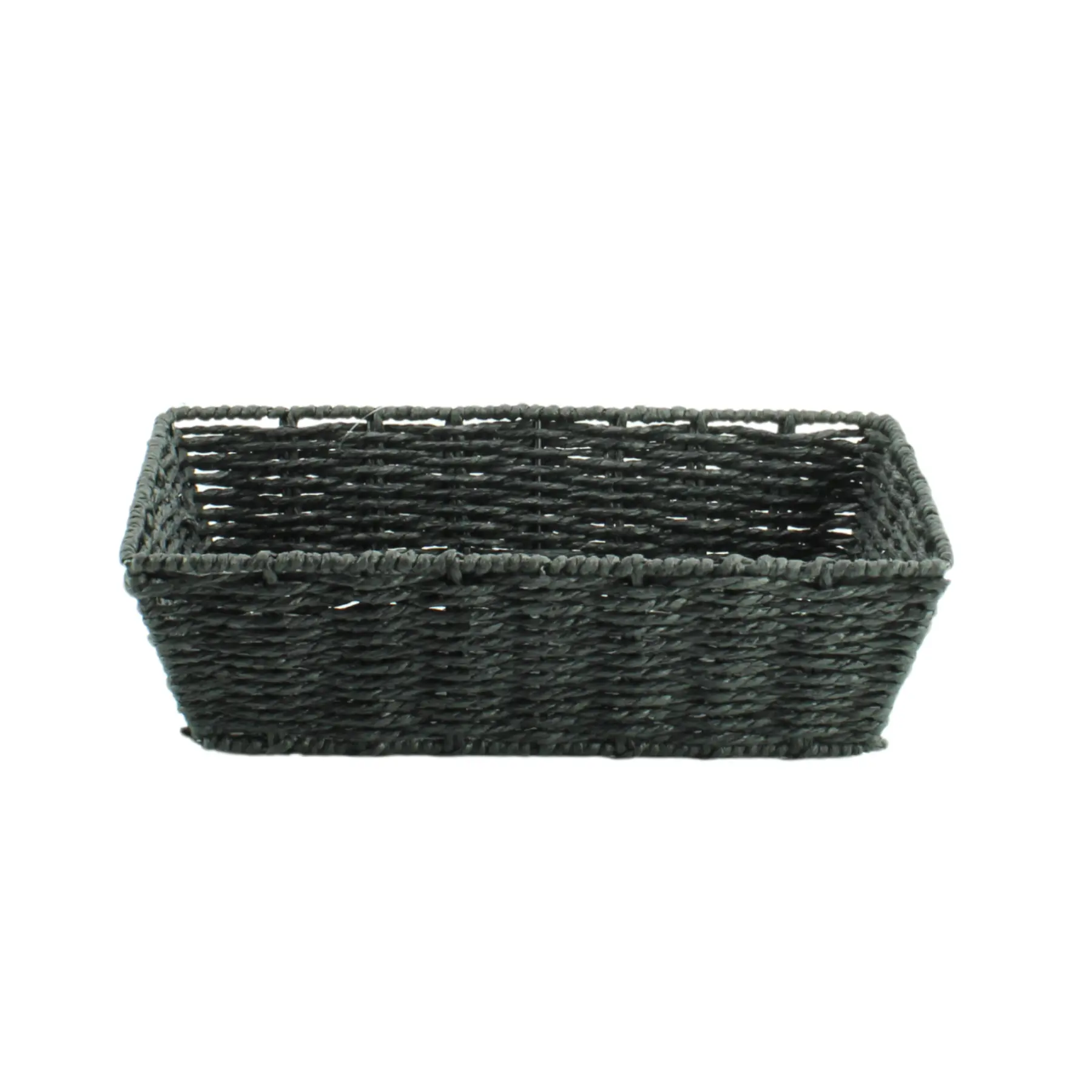 TR251 - Medium Black Paper Rope Tray 2 Gadsby TR251 Medium Black Paper Rope Tray - Front