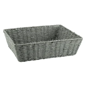 TR262 - Large Grey Paper Rope Tray - Left