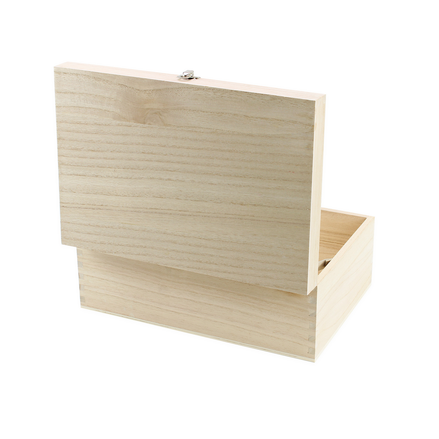 WH024 - 12 Inch Wooden Box Hamper 4 WH024 - 12inch Wooden Gift Box Hamper - Rear - Open