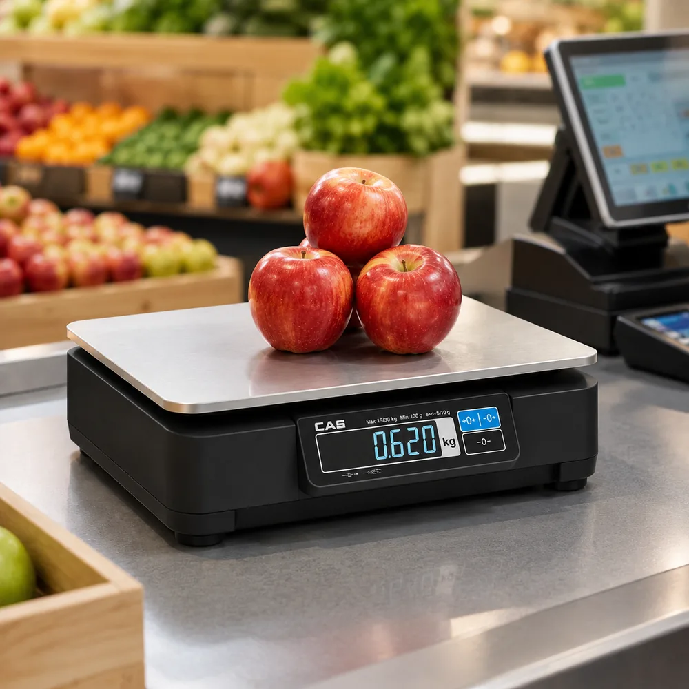 CAS PDN Series Weighing Scales - 15kg with Dual Display 3 CAS PDN Scales with Dual Display in situ